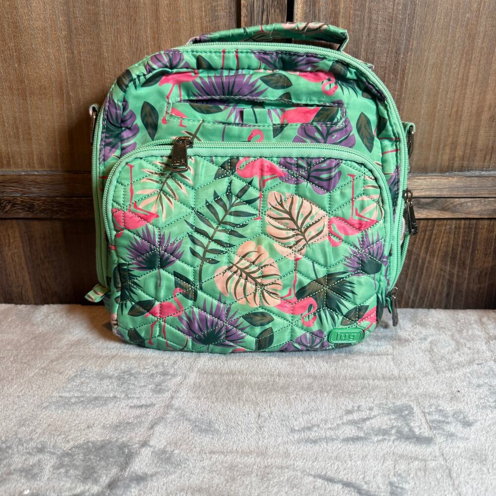 Lug Ranger Green Flamingo Backpack Organizer Travel Carry On Bag
